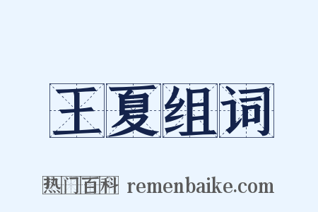 王夏组词是什么意思的图片
